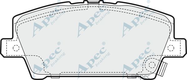 APEC BRAKING Комплект тормозных колодок, дисковый тормоз PAD1538